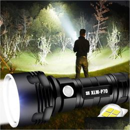 Flashlights Torches Shen Tra Powerf Led Flashlight L2 X50 Tactical Torch Usb Rechargeable Linterna Waterproof Lamp Bright Lantern 2103 Dhxtp