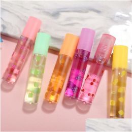 Lip Gloss Transparent Fruit Nutritious Natural Color Change Jelly Liquid Lipstick Moisturizing Lipgloss Cute Oil 20Pcs Drop Delivery Dhong