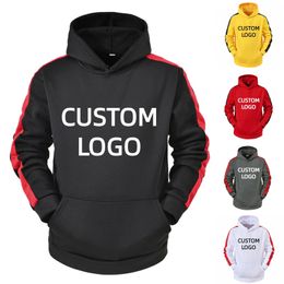 Men's Hoodies Sweatshirts Custom Men's Hooded Sweatshirt Autumn Winter Fashion Long Sleeve Jacket Casual Sports Streetwear DIY Male Hoodies S-4XL 231205