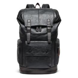 Men Large Leather Antitheft Travel Backpack Laptop luxurys Bags Black Bagpack Boy Big Capacity School Male Business women Shoulder249W