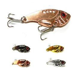 Metal blade VIBE Fishing lures 5 5CM 11G 8#hooks vibrator Lure Spoon Metal Lures 30pcs lot VIB009 2234