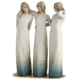 Garden Decorations By My Side Sculpted Hand-Painted Figure Resin Desktop Ornament Home Decorative Statue Gift For Friends Sisters 268A