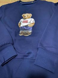 20234 new POLOS cartoon loose round neck print bear plush long sleeve pullover bear t-shirt