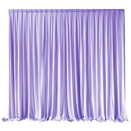 Party Decoration Backdrop Curtain Voile Drape Ice Silk Machine Washable Birthday Bridal Shower Wedding Decor With Swag For Stage Pleated