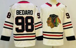 Cheap Dropshipping Wholesale Men Kids Women Blackhawks 98 Connor Bedard Hockey Jersey Chicago Red White 100% Stitched Size S-XXXL