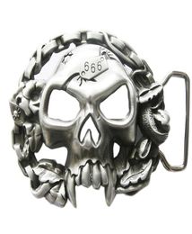 Vintage Skull With Motorcycle Chains Biker Rider Belt Buckle Gurtelschnalle Boucle de ceinture4874027