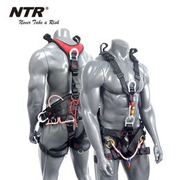 Climbing Harnesses Full Body Mountaineering Safety Belt Professional Rock Climbing Harness Aerial Work Protection Survival Equipment 231205