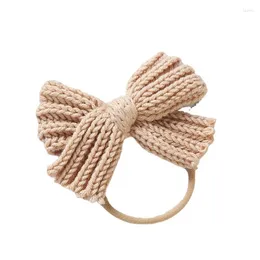 Hair Accessories Wool Bow Born Baby Nylon Headband Girls Elastic Hairband Infant Princess Pography Props For Toddler Top Quality