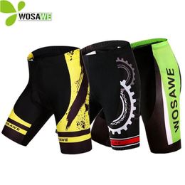 WOSAWE Men 3D Gel Padded Cycling Shorts Shockproof MTB Bicycle Mountain Bike Clothing Outdoor Sports Cycle Wear Downhill Short295G