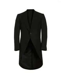 Men's Suits Blazer Slim Fit Swallow-Tailed Jacket One Button Casual Coat