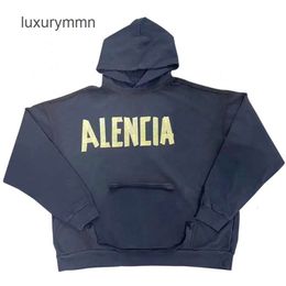 High Balenciiagas Men Edition Sweaters Hoodies 23s Designer Hoodie Mens Family Fashion Autumn/winter New American Pattern Paper Couple Loose Letter Printing