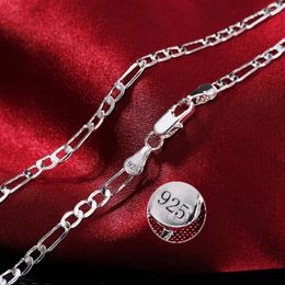 Chains 925 Sterling Silver 16/18/20/22/24/26/28/30 Inch Necklace For Women Men Christmas Valentine's Day Luxury Jewellery Gifts