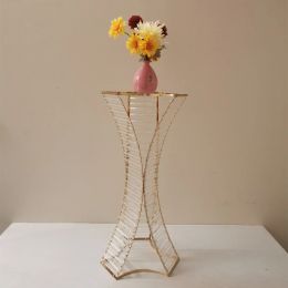 4 PCS Vases Metal Flower Stand Acrylic Wedding Centrepieces Event Flowers Road Lead Home Party Decoration