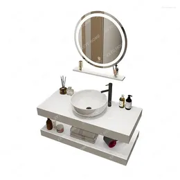 Bathroom Sink Faucets Marble Washstand Table Basin Inter-Platform Set Washbasin Cabinet Combination