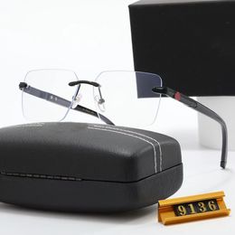 square eyeglasses frame designer reading glasses women glasses sunglasses men Literary and artistic style Customisable prescription lenses rimless frame