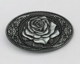 Western Rose Flower Oval Belt Buckle SWBY737 suitable for 4cm wideth belt with continous stock6457912