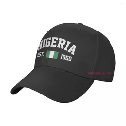 Ball Caps Nigeria Flag With EST Year Hat Unisex Adjustable Snapback Baseball Cap Men Women Outdoor Hip Hop For Gift