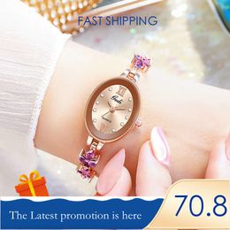 Women Modem Watches High Quality Designer Quartz-battery Oval A Wheat Bracelet 20mm Watch