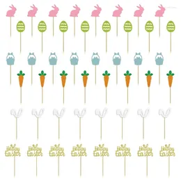 Cake Tools 48pcs Easter Toppers Card Cupcake Decoration Party