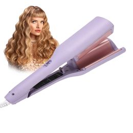Hair Straighteners 32mm electric curler large wave iron lock button ripple hairstyle tool magic wand 231205