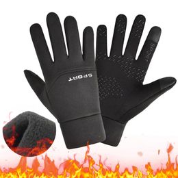 Five Fingers Gloves Winter Warm NonSlip Finger Touch Screen Riding Motorcycle Sports Running Ski Waterproof 231205