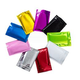 Colourful ziplock Packaging Bags Recycled Aluminium Foil Snacks Candy Packing Bags Pouch Resealable Smell Proof Food Small Ziplock Plastic Storage bag