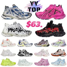 Designers Women Men casual shoes Paris Runner 7.0 Transmit sense retro Trainers black white pink blue sneakers jogging hiking