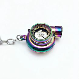 High Quality Keychain Classic Exquisite Turbo Keychain Spinner With Sound And Led Light Mini Turbocharger Key Chain For Car Keys Decoration Accessories 231205 431