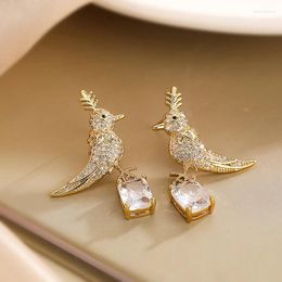 Dangle Earrings Luxury Women's Bird Drop Vintage Aesthetic Design Earring Charm Romantic Ear Piercing Fashion Jewellery