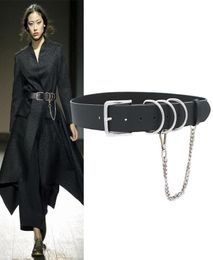 Designer belts for women soft pu leather waist corset belt punk gothic cummerbunds jeans cinturon mujer chain riem274s3606271