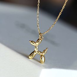 Animal Cartoon Cute Charm Necklace Balloon Puppy Dog Pendant Necklace for Baby Girls