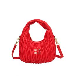 Designer Handbag Fashion Diamond Check Embroidery Women Pleated Cloud Bag Dumpling Bag PU Leather Evening Dress Shoulder Underarm Bag Crossbody Bag Purse