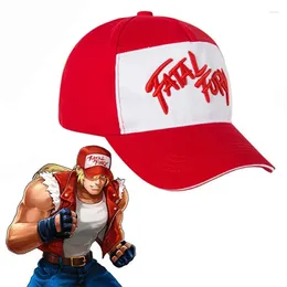 Party Supplies King Of Fighters Fatal Fury Terry Bogard Baseball Cap Cosplay Embroidery Adjustable Hat Unisex Outdoor Sports Prop