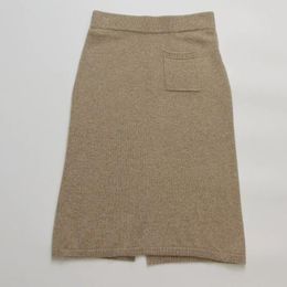 Skirts Women Golden Yarn High-waisted Full Cashmere Hip-covering Skirt