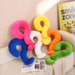 Cushion/Decorative U-shaped Sleeping Office Back Neck Rest Cushions Sitting Cushion for Living Room Bedroom Sofa Bed Question Mark