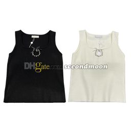 Sexy Hollow t Shirt Shiny Rhinestone Knits Vest U Neck Knitted Tee Quick Drying Sport Top