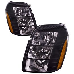 Headlights Set Driver Passenger Fits 07-2014 Cadillac Escalade EXT/ESV/Hybrid