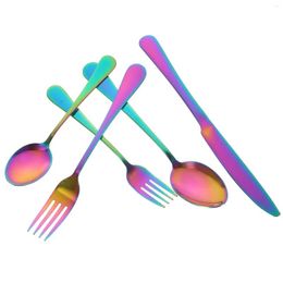 Dishes Plates Tableware Spoon Fork Kit El Flatware Serving Dinner Cutlery Steak Eating Knives Drop Delivery Home Garden Kitchen Dining Dhsbq