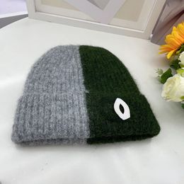 Women Designer Beanies 2023 C New Winter Woolen Hat Korean Version Warm Knitted Hat Patchwork Color Cold Hat