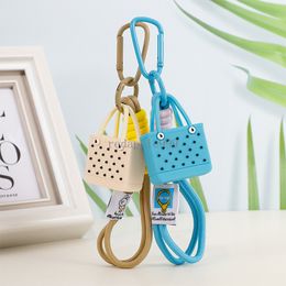 Colourful Imitation Beach Bag Keychain Women's Bag Charm Cute Pendant Ornament Keyring Holder Charms DIY Jewellery Crafts