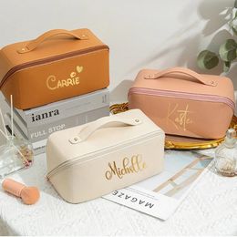 Party Decoration Personalised Cosmetic Bag Portable PU Makeup Pouch Women Waterproof Bathroom Washbag With Name Gift For Bridesmaid