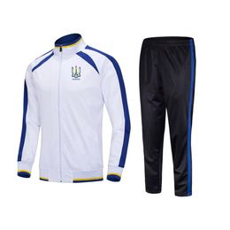 Ukrainian Association of Football Men's Tracksuits adult outdoor jogging suit jacket long sleeve sports Soccer suit303W