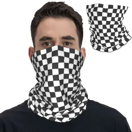 Scarves Ska Sillitoe Tartan Balaclava Black White Chequered Plaid Bandana Merch Neck Cover Houndstooth Black-and-White Cheque Magic Scarf