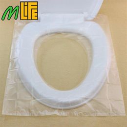 50pcs Carton Travel Safety Plastic Disposable Toilet Seat Cover Waterproof Cleanning&Safety Hatlth Non-Slip 40 48cm341e