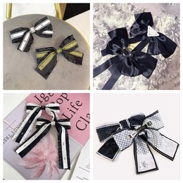 High Quality Designer Barrettes Classic Girls Hairpin Letter Fashion Hair Clips Women Bow Headbands Hair Accessories Christmas Gift