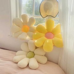 Cushion/Decorative Daisy Flower Cushion Cute Ins Sofa Flower Throw Office Chair Cushion Bedroom Soft Elastic Floor Pad Living Room Decor