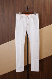 Kiton Mens Jeans Pants Cotton White Trousers