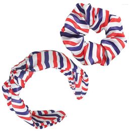 Bandanas American Flag Headband Hair Loop Women Ties Holders Broadside Jewels Headdress Satin Decorative Headbands Women's