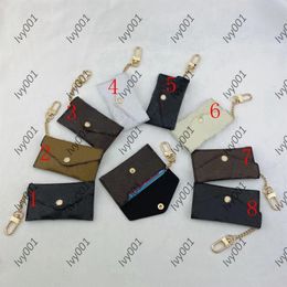 L Designer patterns key pouch coin purse wallet designers wallets purses card holder moneybag leather mini bag for men women 8 col339U