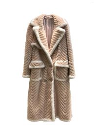 Women's Fur Long Mink Fashion Advanced Atmosphere Comfortable Warm 2024 Fall And Winter 1130